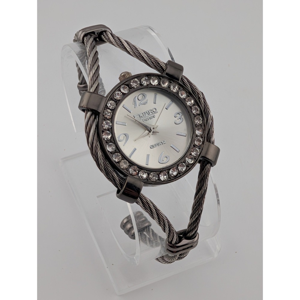 Figaro‎ Couture Watch Women 33mm Case Twisted Wire Band- New Battery